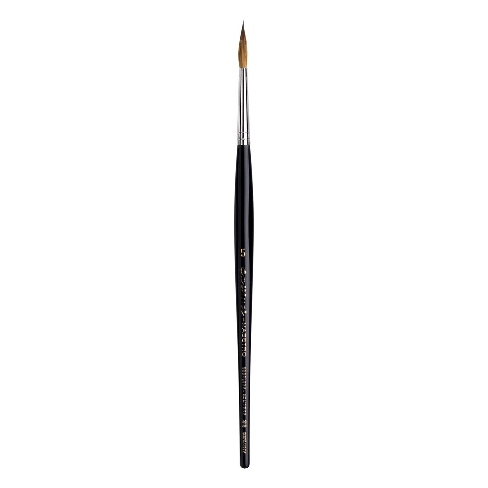 da Vinci Watercolor Series 35 Maestro Paint Brush, Round Long Taper Kolinsky Red