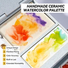 Travel Palette , All-in-Portable Kit with 24 Empty Removable Grids,Handmade C…