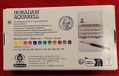 New Schmincke Horadam Aquarell Watercolor Set Multicolor Metal Box 12 Half Pans