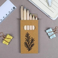 6 x ‘Rosemary Herb Outline’ Short Colour Pencils (PE00097616)