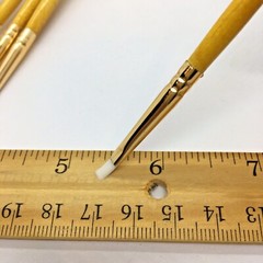 XDT Flat Tip Nail Artist Paint Brush #000 Set 5 Pc Fine Micro Detail