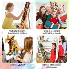 Framed Paint by Numbers Kit for Adults, Flower Paint by Numbers with Frame for B