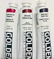 New GOLDEN heavy body acrylic high series paint lot of 10. All 2 oz tubes