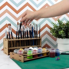 Paint Brush Holder. Large Capacity Paint Brush Organizer and Art Supply Organize