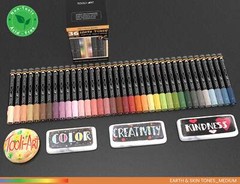 36 Acrylic Paint Pens Skin and Earth Tones (3mm MEDIUM)