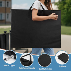 Large Size Art Portfolio Bag, Light Weight Art Canvas Portfolio Case with Nylon