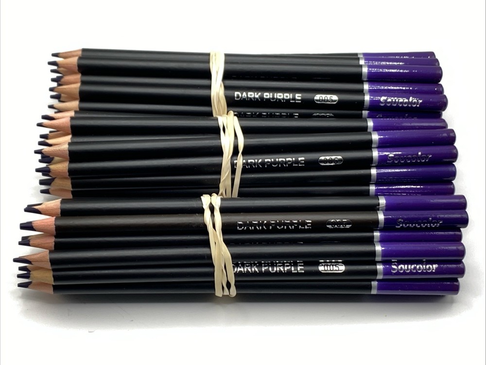 005 DARK PURPLE (60 Count) – Soucolor Colored Pencils – 4.0 mm Soft Core