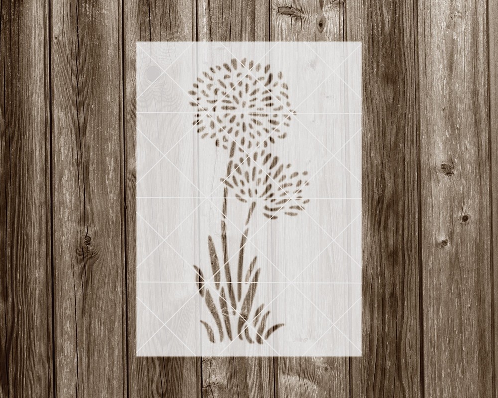 Dandelion Stencil, Durable Handmade Mylar Reusable Craft Painting Template, 2201