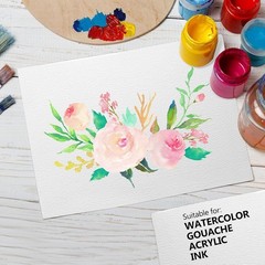 100% Cotton Watercolor Paper 140lb 300gsm 6×8 Cold Press 30 Sheets
