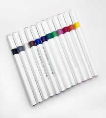 12pcs Dual Tip Double Ended Felt Tipped Pens Fine/Thin Thick Duel Colouring Set