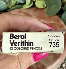 VTG Berol Verithin Art Pencils Dozen for Blue Prints Canary Yellow Indigo Blue++