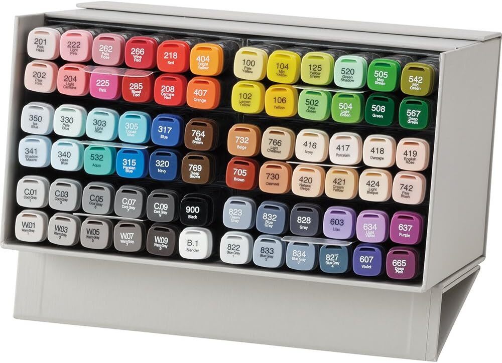 Kuretake Oil-based Pen ZIG Crecolor Twin Marker WS 72 Colors KC-3000N/72V Japan
