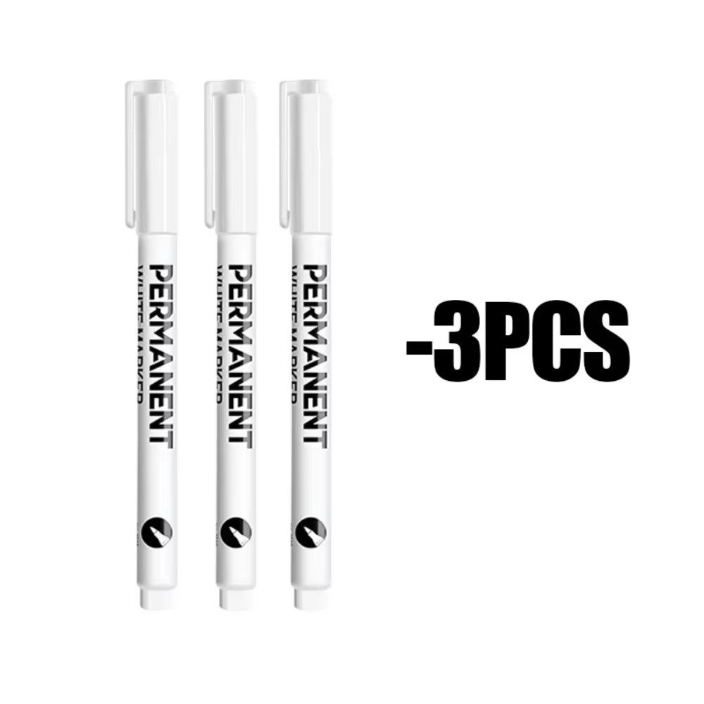 White Paint Pens Permanent Marker Waterproof Oil Based Fine Tip Art Markers Pack