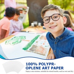 300 Sheets 3 Sizes Painting Paper 90lb/160gsm White 5×7 6×9 9×12 Inch Artist