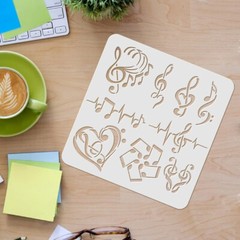 1pc Music Note Stencils Template 11.8×11.8inch Plastic Heart Notes Stencils
