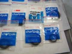 CHARTPAK PRESSURE SENSITIVE DECORATIVE BORDER TAPE LOT OF 33 SOLD AS IS