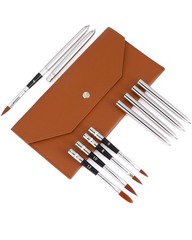 EORTA 6 Pieces Travel Watercolor Brushes with Leather Pouch, Extendable Paint…