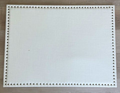 TEEN Restoration Hardware Classic Tack Linen Memory Board With Brass Nailheads
