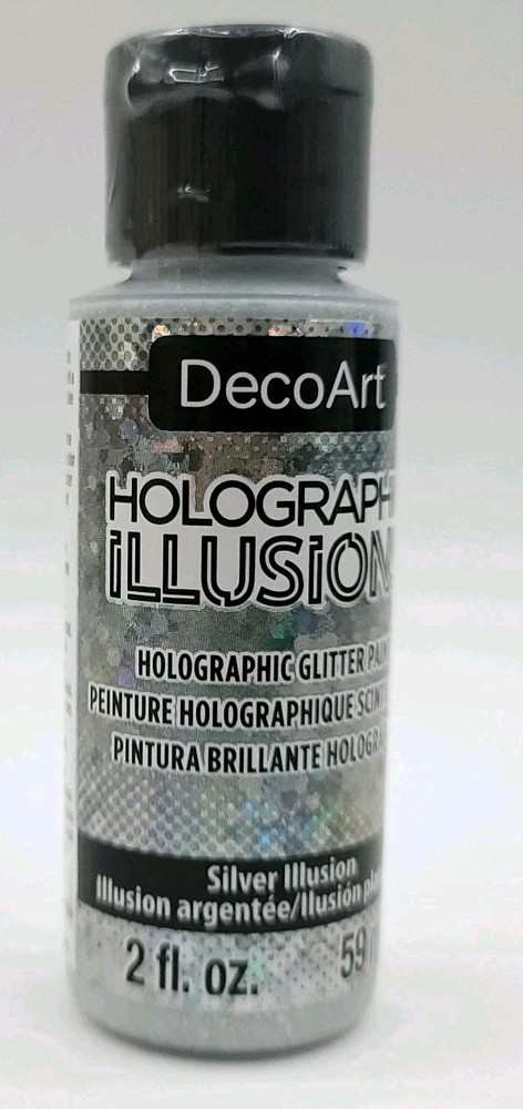 DecoArt Holographic Illusions 59ml DHG11 Silver Illusion holographisch Acrylfarb