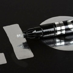 Molotow Liquid Chrome Twin Tip Pen – Mirror Metallic Pump Marker – 1.5 & 4mm Nib