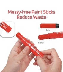 Paint Sticks 24 Colors Neon, Pastel & Metallic, Washable Paint, Non-Toxic NEW