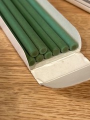18 Electric Machine Pencil Erasers 10 White Faber Castell & 8 Green Dietzgen