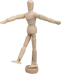 1PCS 5.5Inch Wood Mini Solid Wooden Art Human Manikin Mannequin Craft Model with