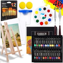 Acrylic Paint Set,46 Piece Professional Painting Supplies with Paint Brushes,…