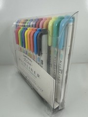 Zebra Mildliner 25 Colors Marker Set + Tulip Rainbow Graffiti Fabric Markers