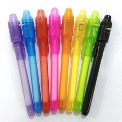 1/4pcs UV Invisible Ink Pen Luminous Light Magic Purple 2 in 1 Set
