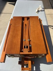 Wooden Table Art Easel With 2 Art Boards Brushes And Paint