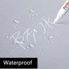 White Gel Marker Pen 2.0mm Waterproof Oily DIY Graffiti Sketching Stationery
