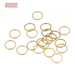 Round Earring Beading Hoop Rings Circle Link Ring 14mm/ 0.55″ Brass Tone,100pcs