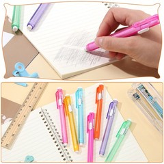 Pangda 10 Pieces Retractable Mechanical Eraser Pen, Pen-Style Multicolor