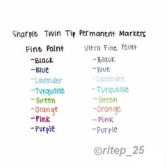 Sharpie Twin Tip Permanent Black Marker, Fine & Ultra Fine Point 2 in 1 (3 Pack)