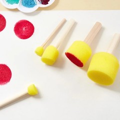 10pcs Mushroom Sponge Paint Brush Set Kids DIY Art Painting Tools – NEW