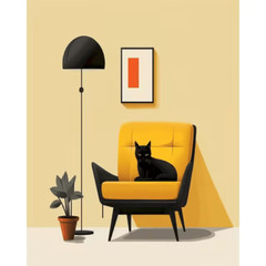 Paint by Number Kits Modern Art Cats & Dogs Paint Home DIY for Adults 16x20in