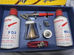 NEW Paasche Airbrush Traveler Kit 2P H3 Vintage Complete Set Dual Action Tools