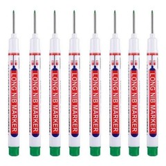 8Pcs/Set 20Mm Deep Hole Long Nib Head Markers for Metal Perforating Pen
