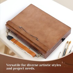 A3 Tabletop Easel for Painting, Adjustable Wooden Art Easel with Page Clips &…