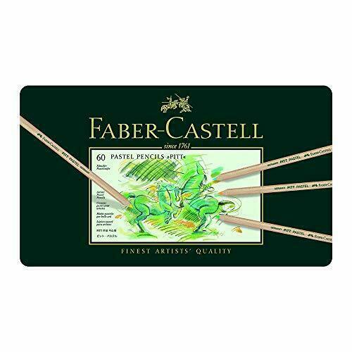 Faber-Castell FC112160 Pitt Pastel Pencils – 60-Pencil Tin Set