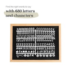 Felt Letter Board – 680 Letters, Numbers & Symbols, 16 x 12 inch, Changeable …
