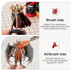 30 Colors Acrylic Model Paint Set – 20ml Ready to Use, Brush & Airbrush Compatib