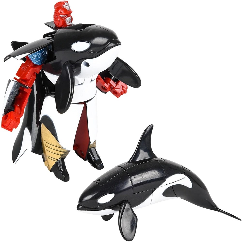 Safari Discovery Expedition Transforming Orca Whale to Robot Toy, 4 inch Action