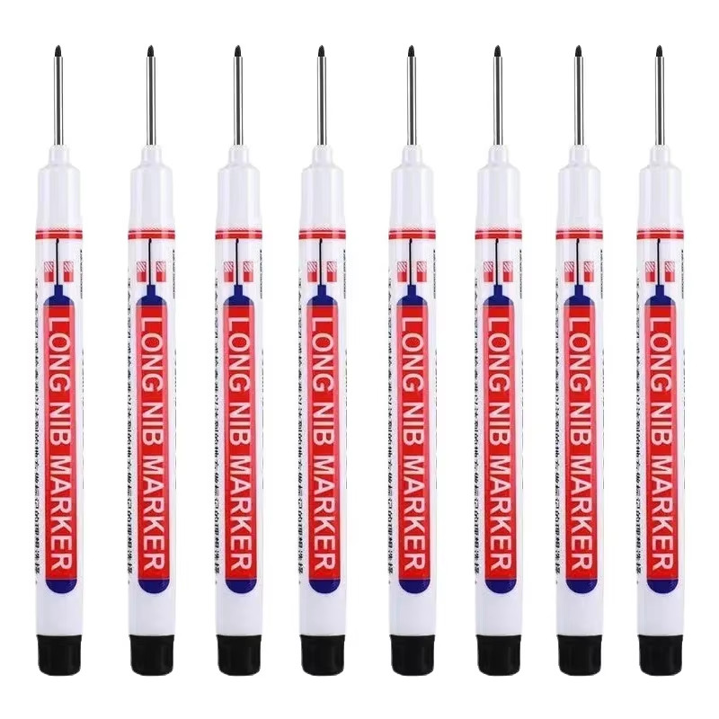 8Pcs/Set 20Mm Deep Hole Long Nib Head Markers for Metal Perforating Pen Waterpro