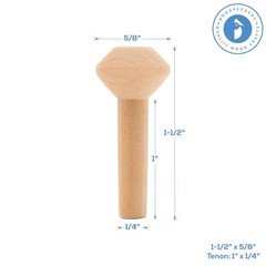 Wooden Smokestacks, 1-1/2″ Unfinished Wood Train Part for Crafts | Woodpeckers