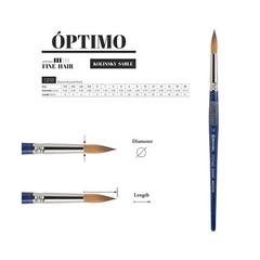 Escoda Optimo Series 1210 Artist Watercolor & Acrylic Short Handle Paint Brus…