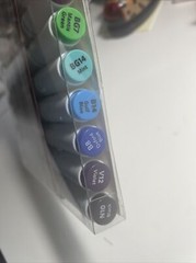 Sketch Marker Set, 12 Colors Premiere Markers By Nicole, Brush & Chisel Tip