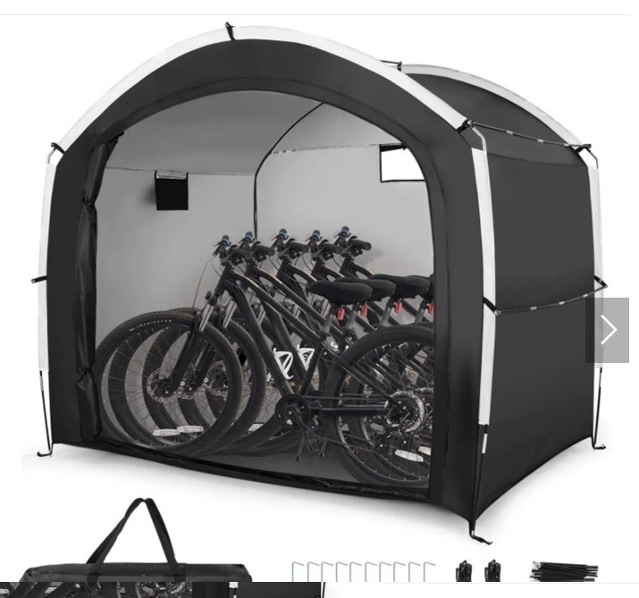 7.2×5.1×6 Ft Outdoor Bike Storage Shed Tent Waterproof Bicycle Shelter for 5 Bik