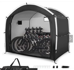 7.2×5.1×6 Ft Outdoor Bike Storage Shed Tent Waterproof Bicycle Shelter for 5 Bik
